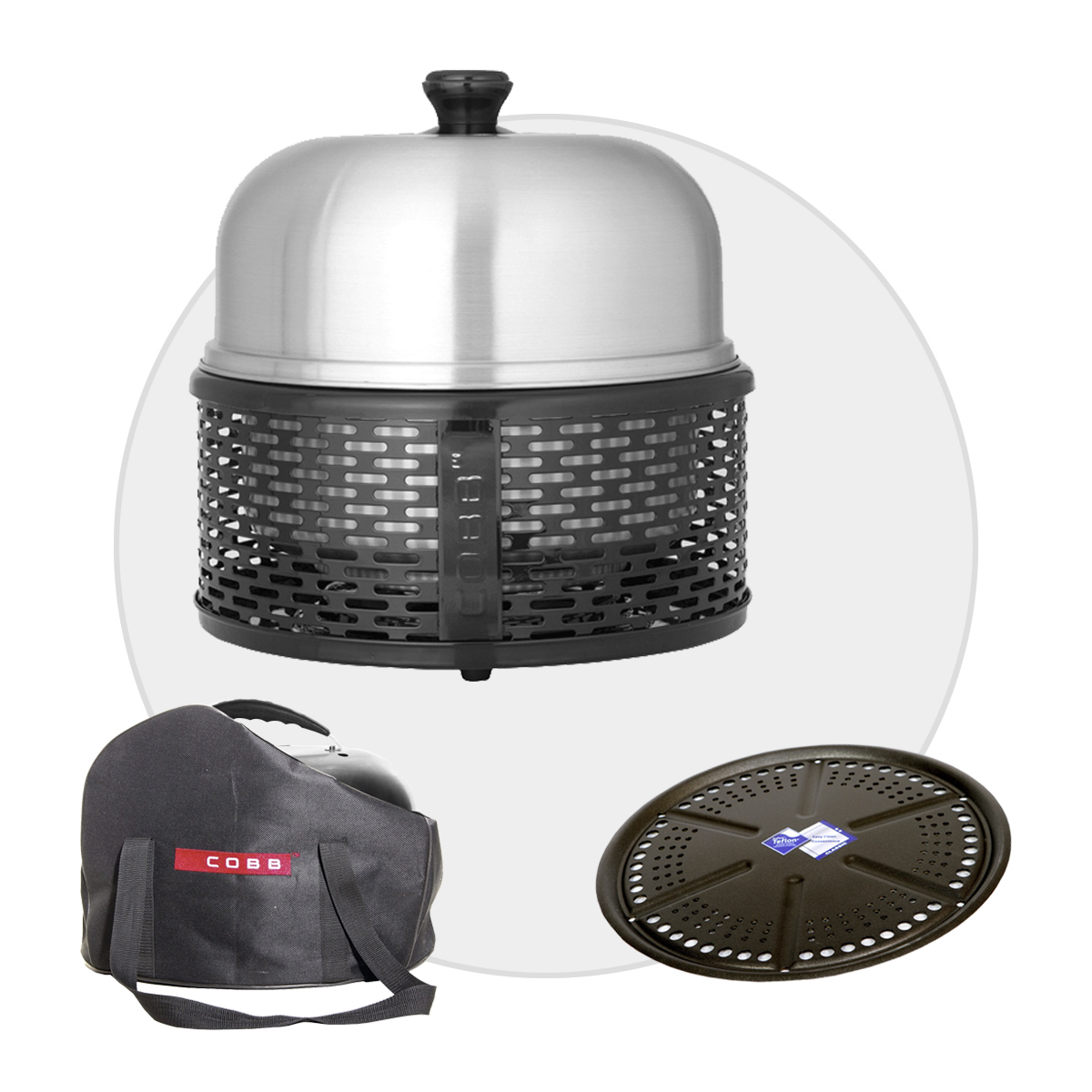 COBB PRO BLACK Holzkohle Grill inkl. Grillplatte + Tasche GRATIS