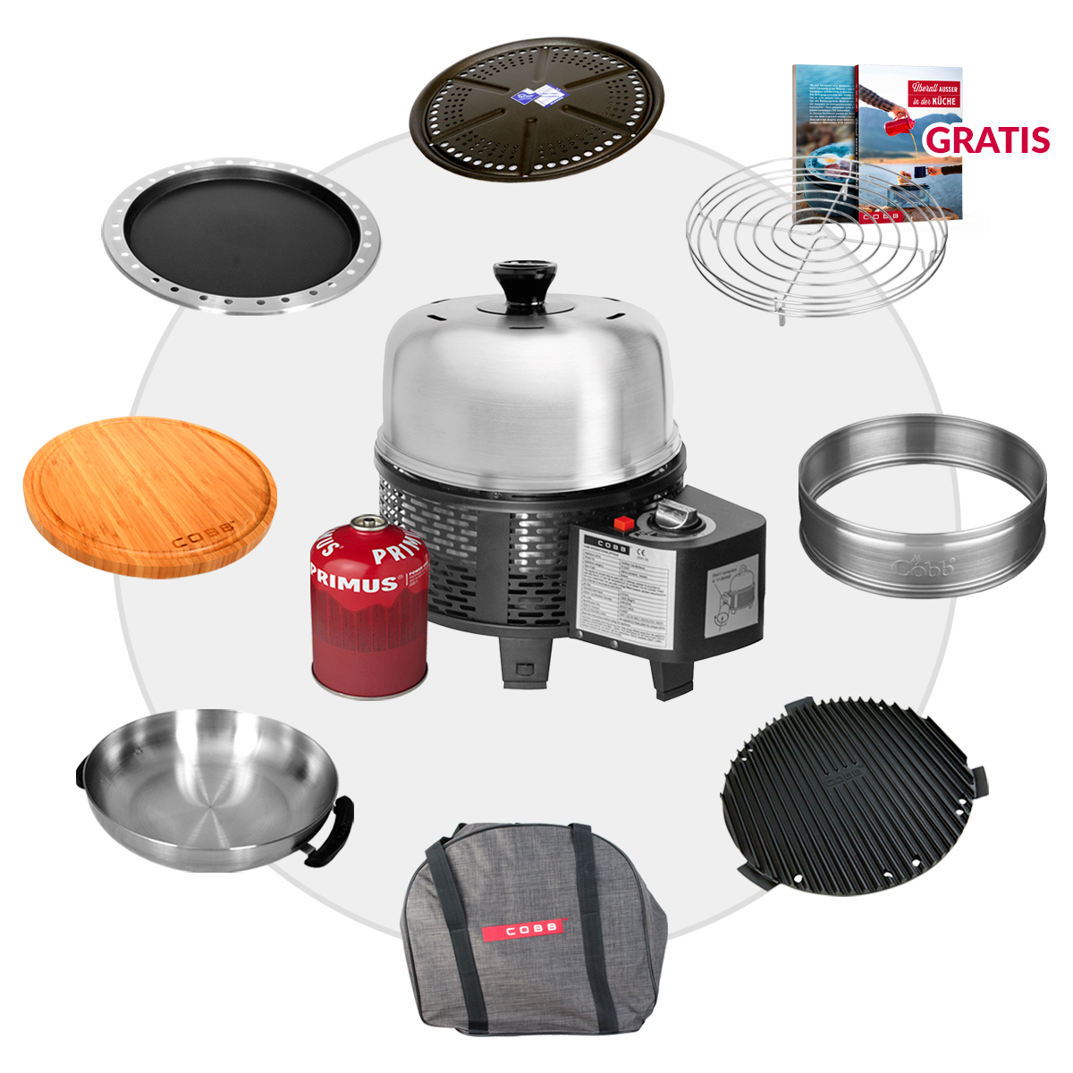 COBB Gas Grill PRO BLACK ~ 10-teilig