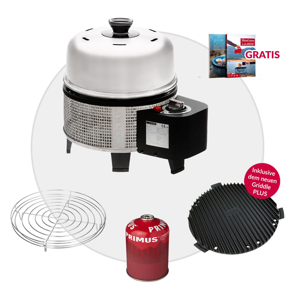 COBB Gas DELUXE 2.0 Grill inkl. Cobb Bratenrost + Kartusche